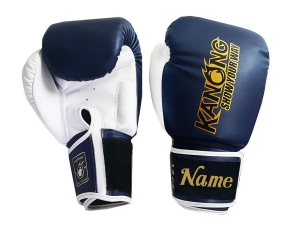 Custom Boxing Gloves : KNGCUST-413 Navy/White