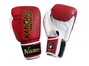 Custom Boxing Gloves : KNGCUST-414 Red/White