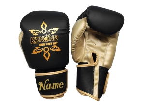 Custom Kids Boxing Gloves : KNGCUST-KIDS-428 Black/Gold