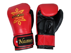 Custom Boxing Gloves : KNGCUST-R-419 Red/Black