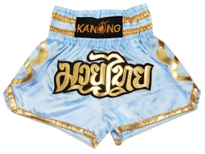 Kanong Kids Thai Boxing Shorts : KNS-121-LightBlue-K