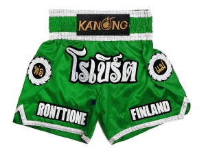 Personalized Muay Thai Shorts : KNSCUST-1242-Green