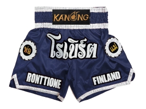 Personalized Muay Thai Shorts : KNSCUST-1242-Navy