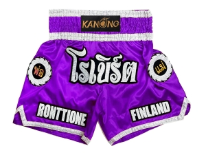 Personalized Muay Thai Shorts : KNSCUST-1242-Purple