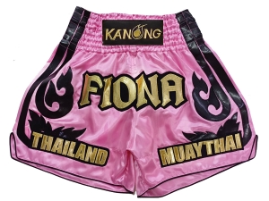 Personalized Muay Thai Shorts : KNSCUST-1246-Pink