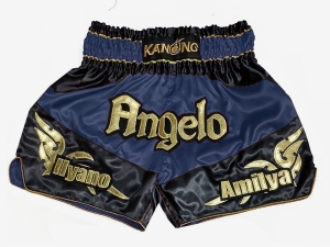 Personalized Muay Thai Shorts : KNSCUST-1248-Navy