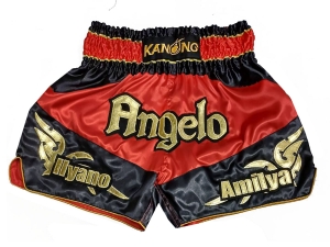 Personalized Muay Thai Shorts : KNSCUST-1248-Red