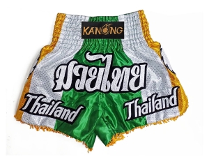 Personalized Muay Thai Shorts : KNSCUST-1252-Green